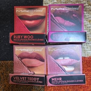 MAC Cosmetics Lipstick Collection - Ruby Woo, Rebel, Velvet Teddy, Mehr